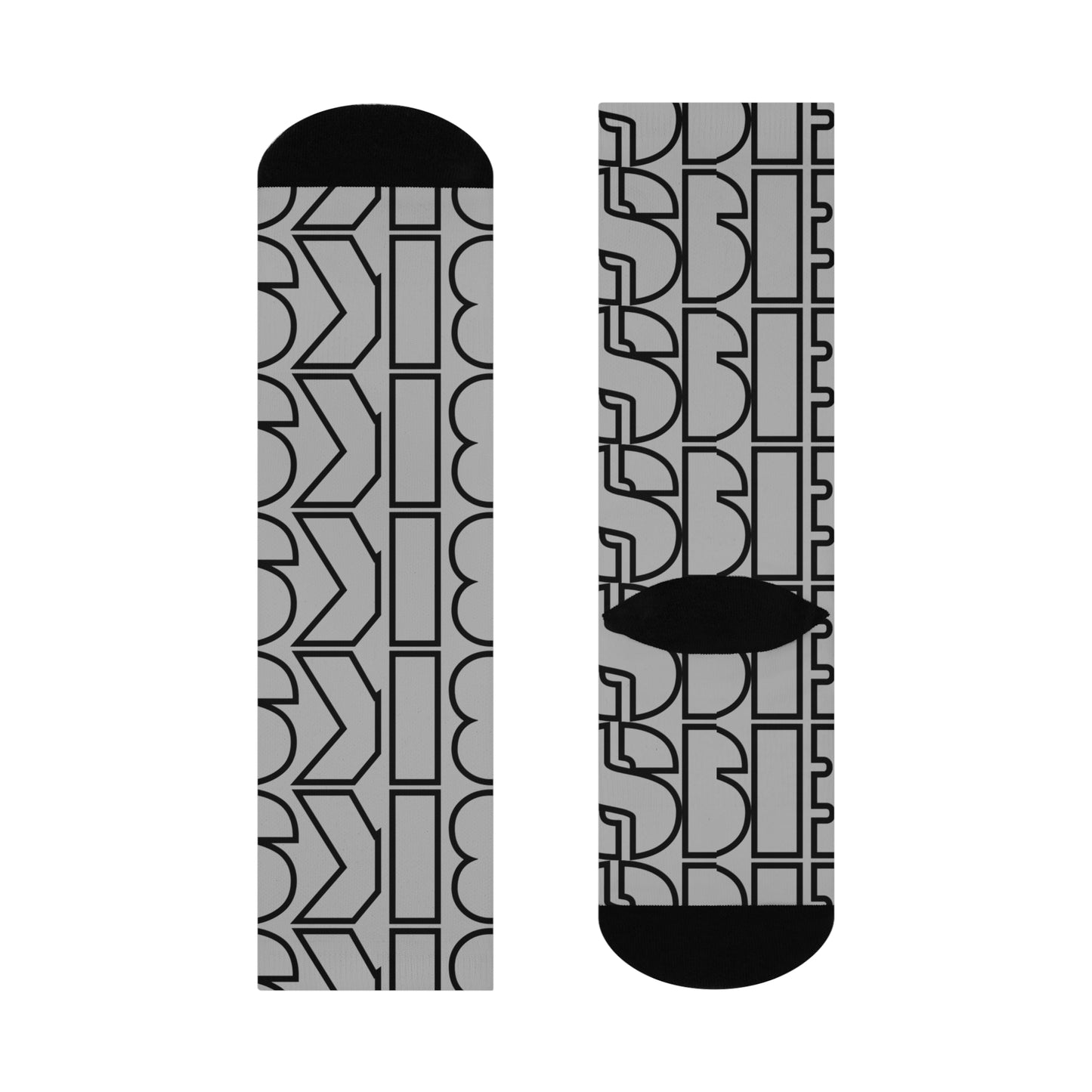 Graphic crew socks grey (CS 2001)