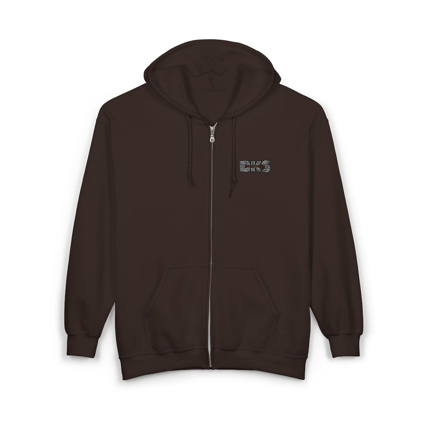 Unisex Full Zip Embroidered Hoodie