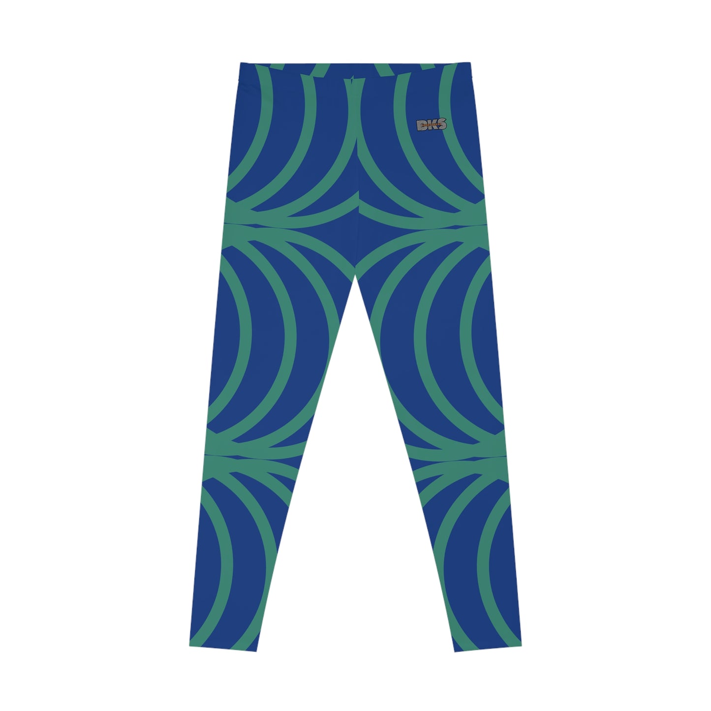 Circle Symetry Stretchy Leggings blue (YP5102)