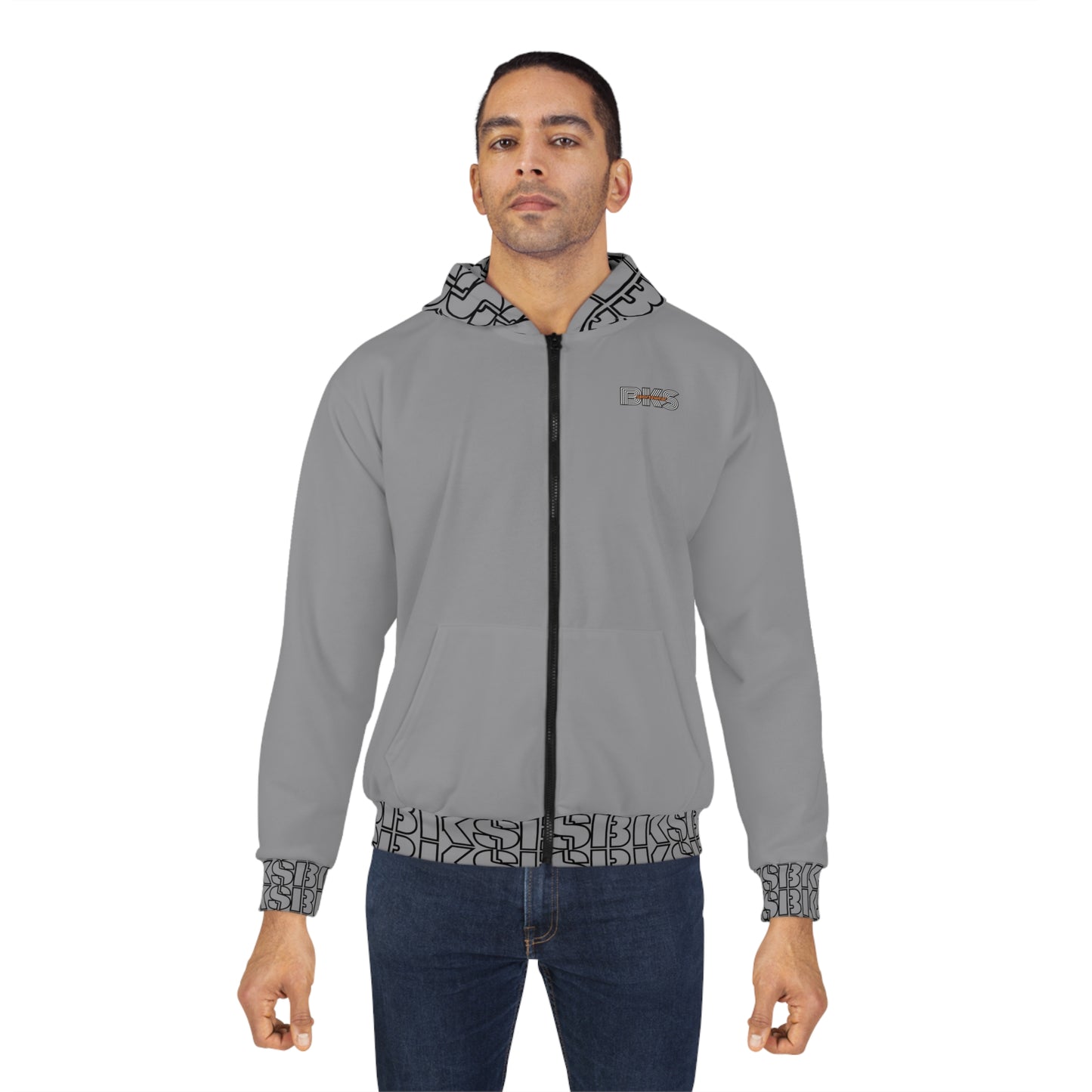Sportz and Swag Unisex Zip Hoodie grey (HS 4004)