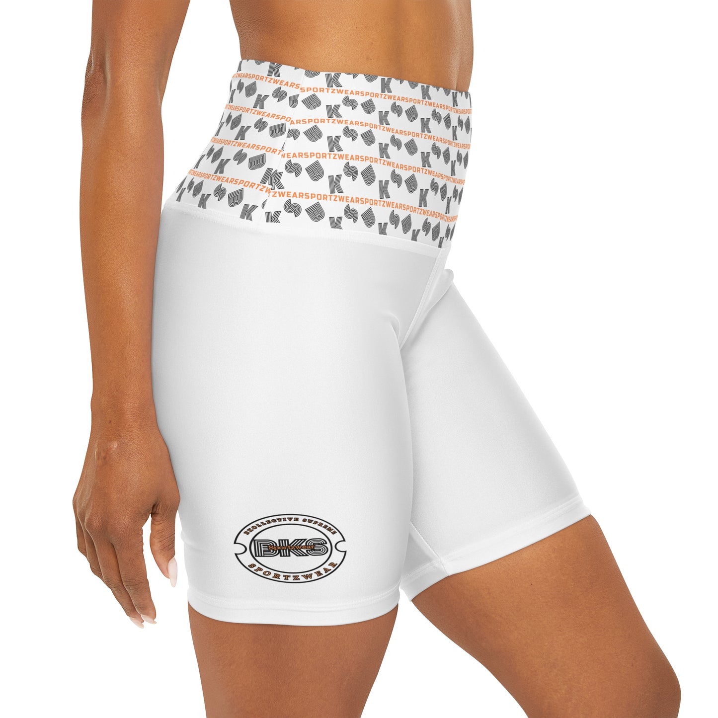 BKS Fun High Waisted Yoga Shorts white(YS 12000)