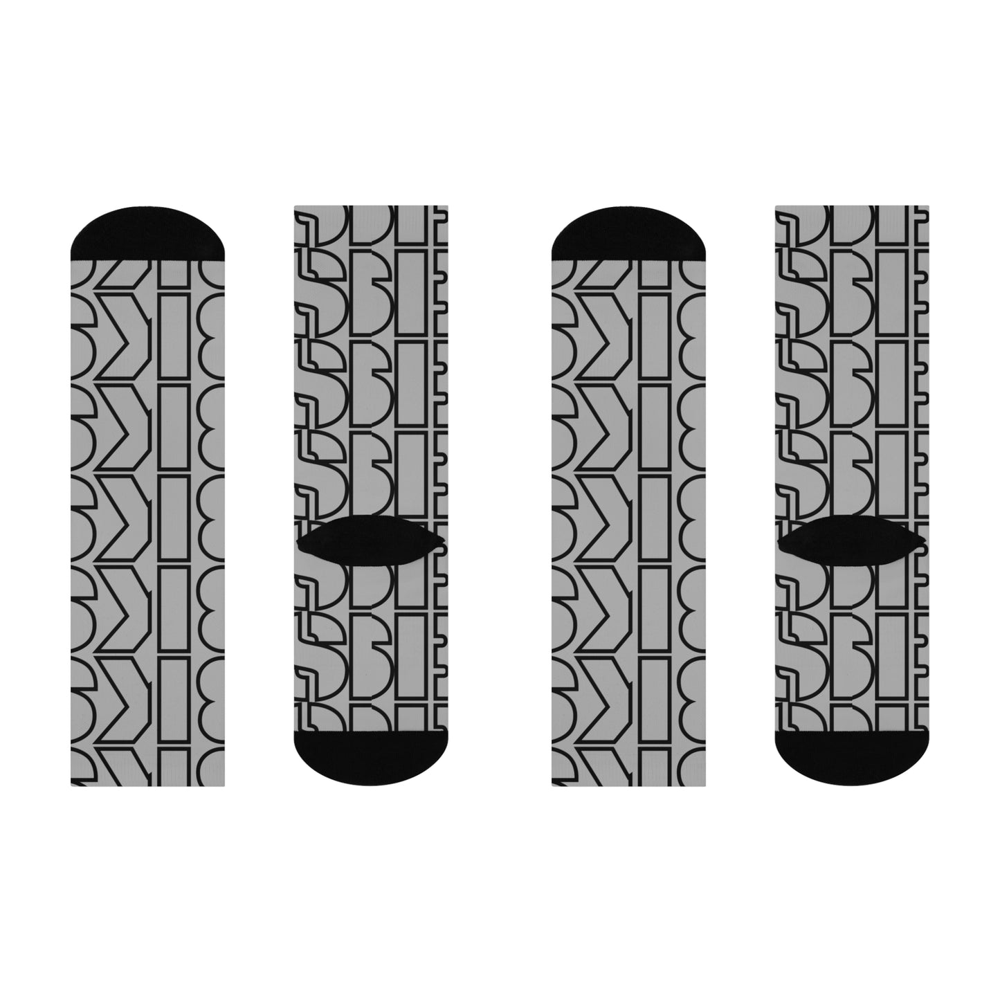 Graphic crew socks grey (CS 2001)