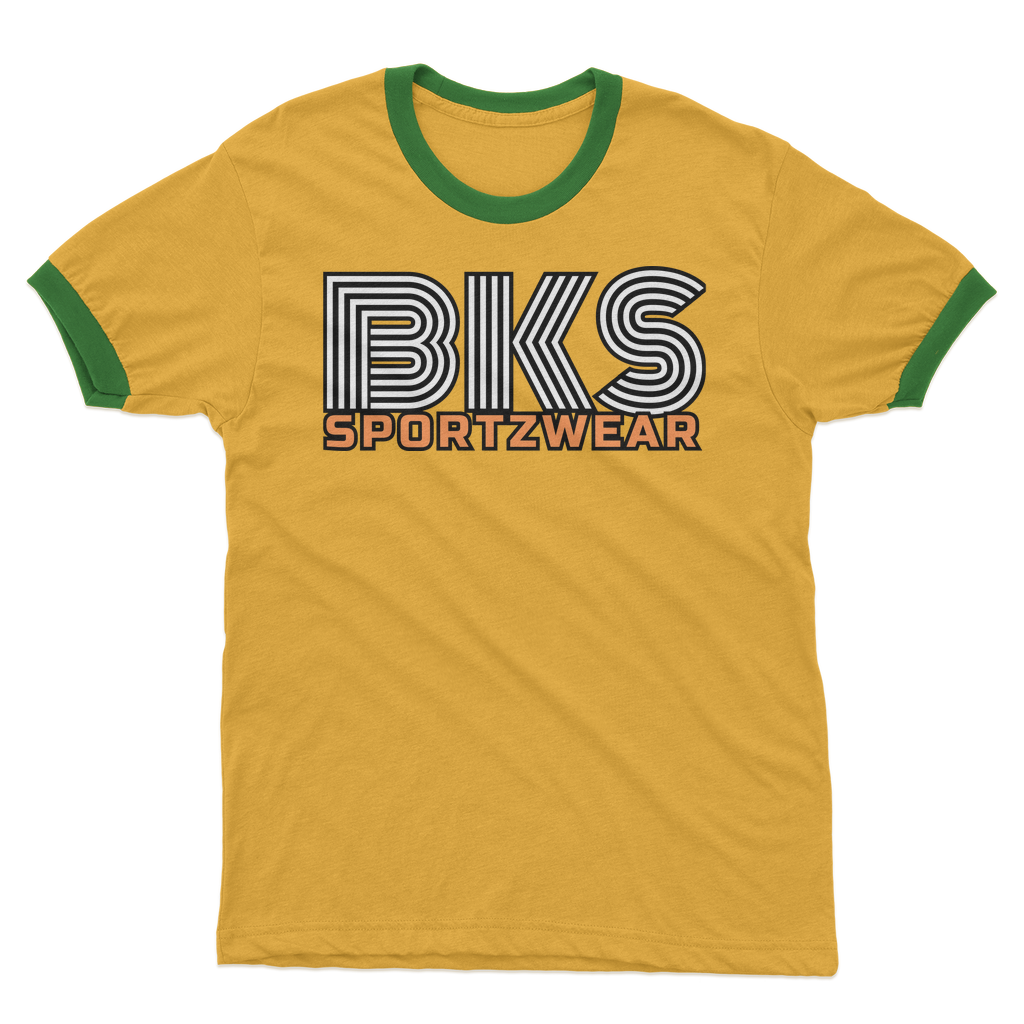 bks swirl sportzwear Adult Ringer T-Shirt