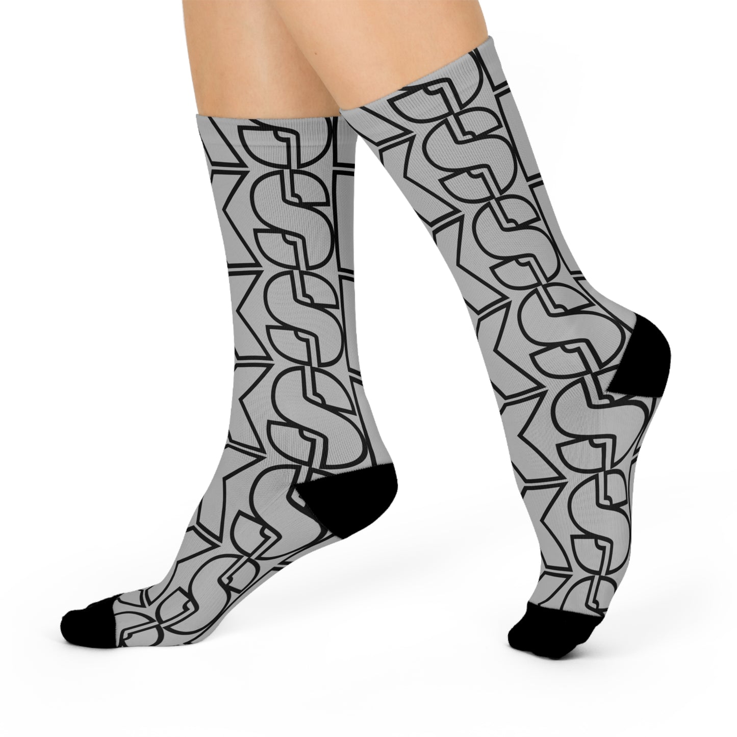 Graphic crew socks grey (CS 2001)