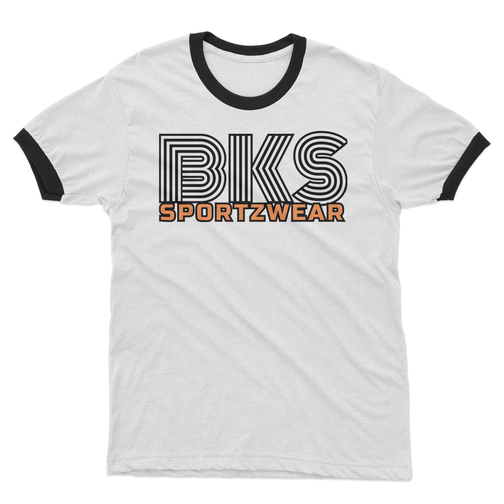 bks swirl sportzwear Adult Ringer T-Shirt