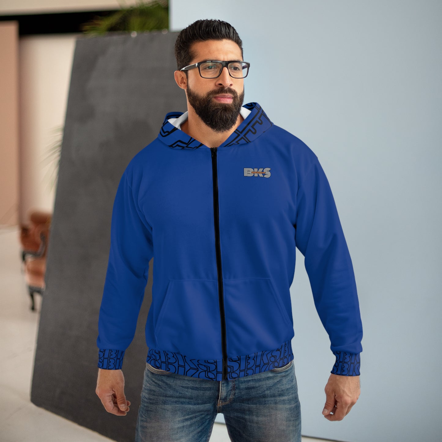 Sportz and Swag Unisex Zip Hoodie blue royale (HS 4005)