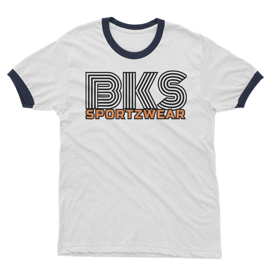 bks swirl sportzwear Adult Ringer T-Shirt