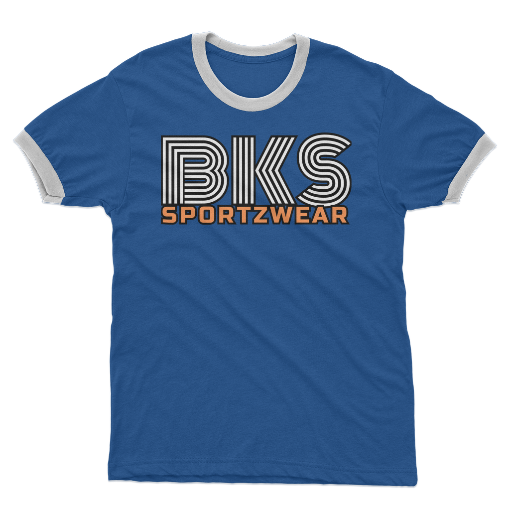 bks swirl sportzwear Adult Ringer T-Shirt