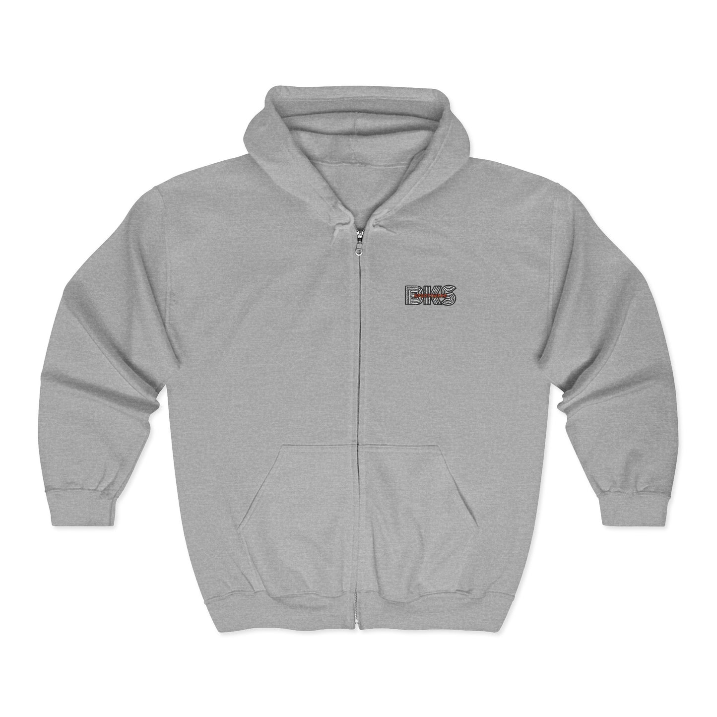 Unisex Full Zip Embroidered Hoodie