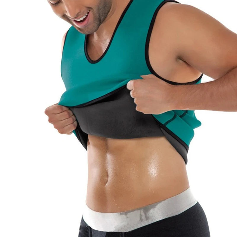 Men Slimming Sauna Tank Workout Shirt
