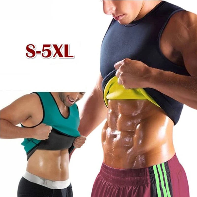 Men Slimming Sauna Tank Workout Shirt