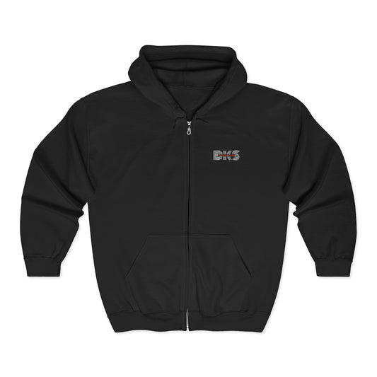 Unisex Full Zip Embroidered Hoodie