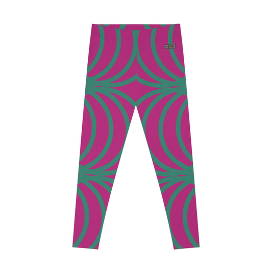 Circle Symetry Stretchy Leggings Hot pink (YP5100)