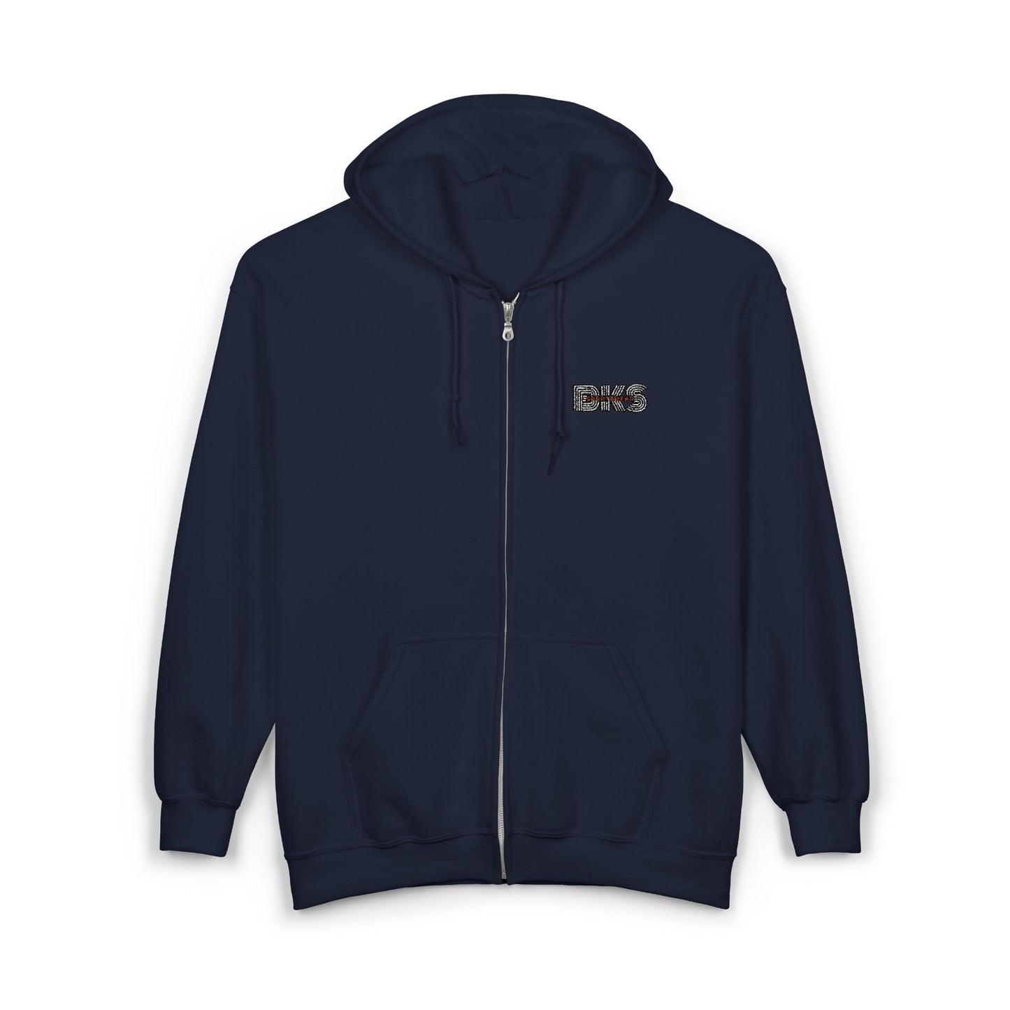 Unisex Full Zip Embroidered Hoodie