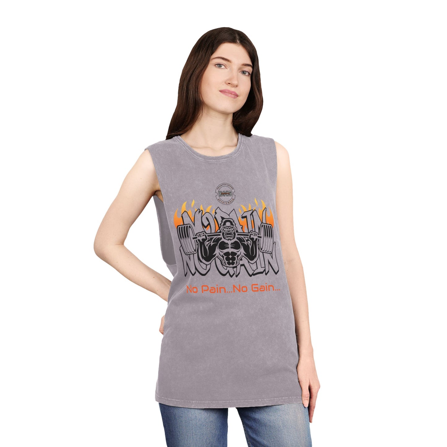 Gorilla Heat Stonewash Tank Top T Shirt colored (TS 1006)