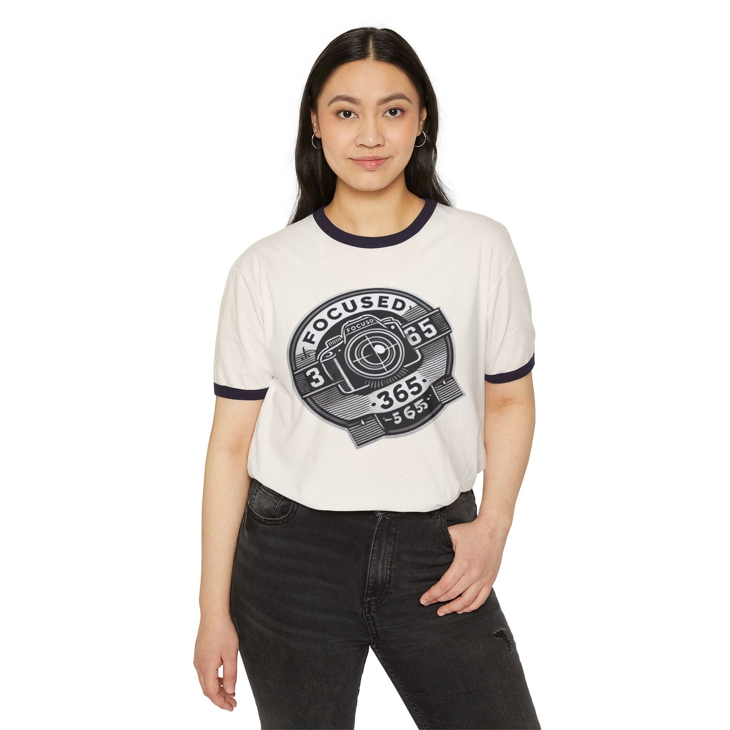 Focused 365 Unisex Cotton Ringer T-Shirt - Motivational Graphic Tee for Everyday Inspiration 2