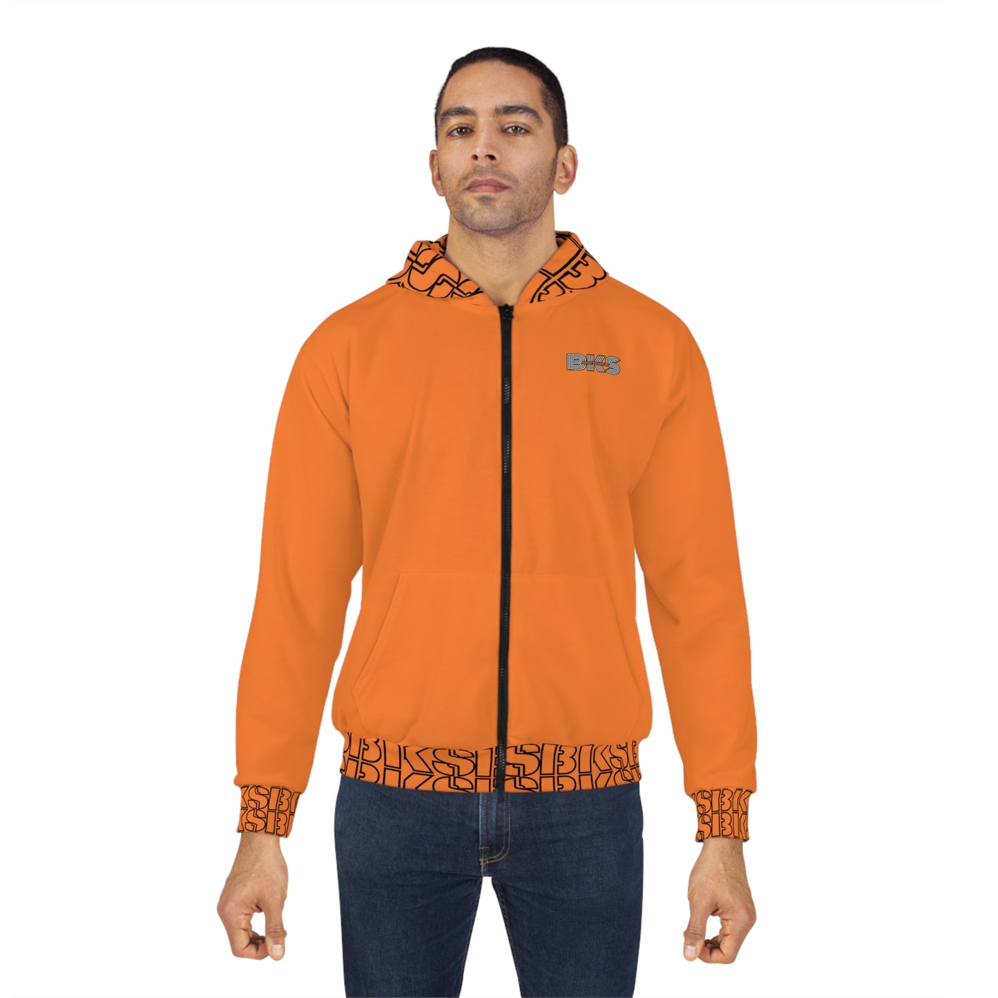 Sportz and Swag Unisex Zip Hoodie creamsicle org.  (HS 4006)