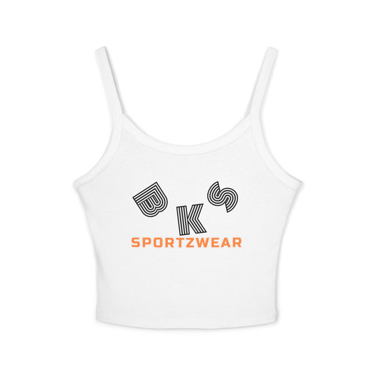 Sporty Women's Spaghetti Strap Tank Top, Casual Summer Top, Workout Apparel, Beachwear, Trendy Athletic Wear