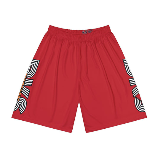 BKS Swirl Men’s Basketball Shorts  Red( SH5003)