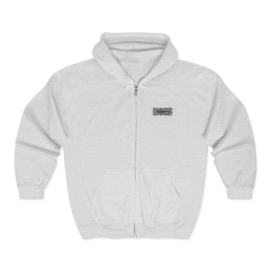 Unisex Full Zip Embroidered Hoodie