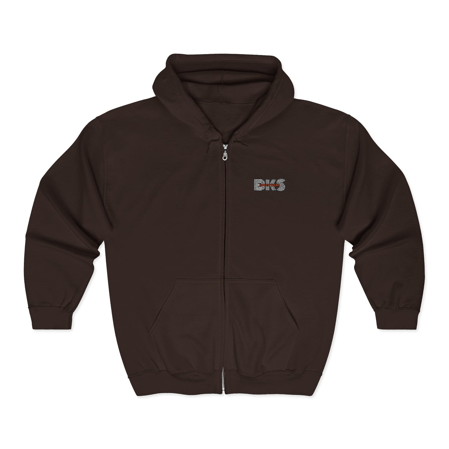 Unisex Full Zip Embroidered Hoodie