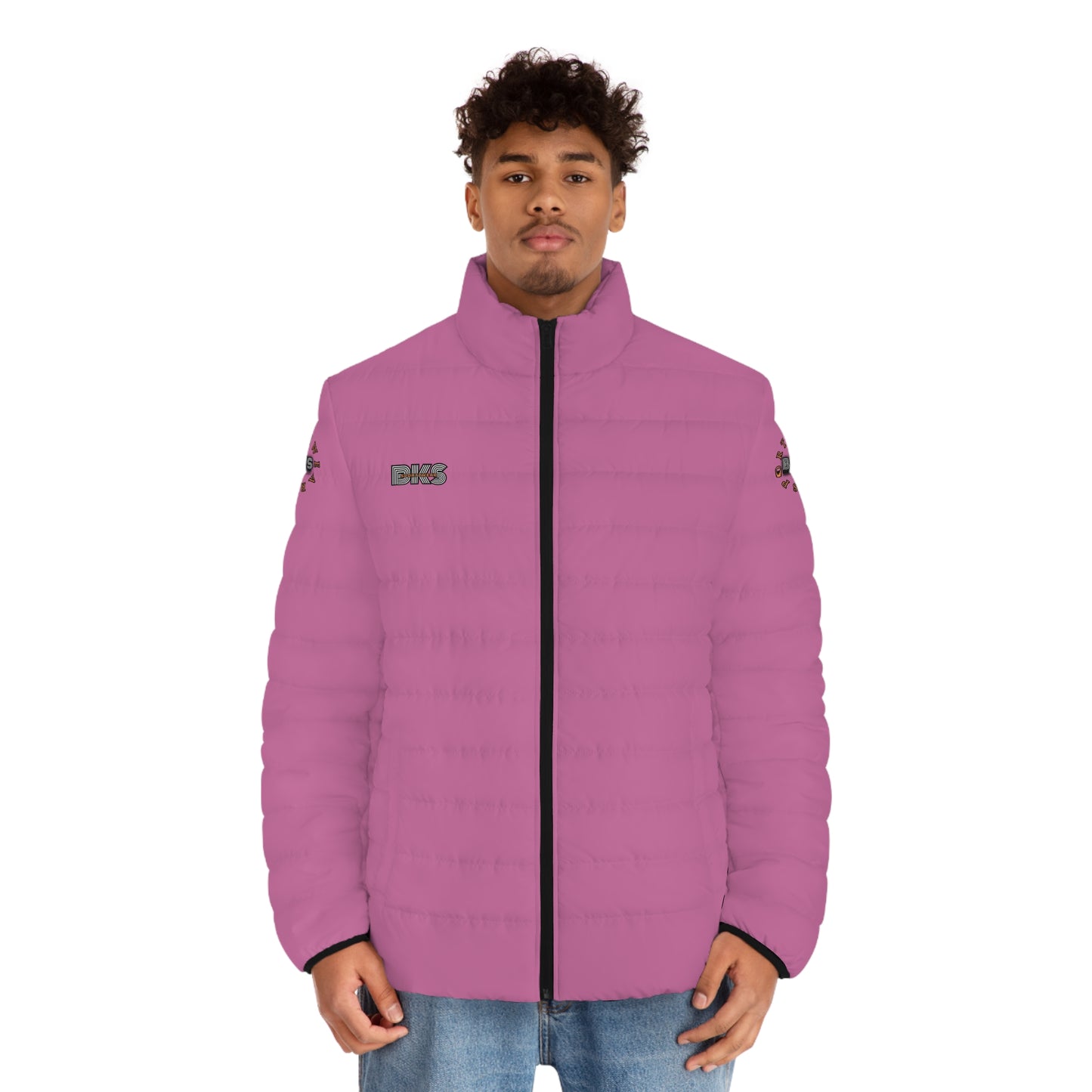 Biker Men's Puffer Jacket bubblegum pink (PJ 401d)