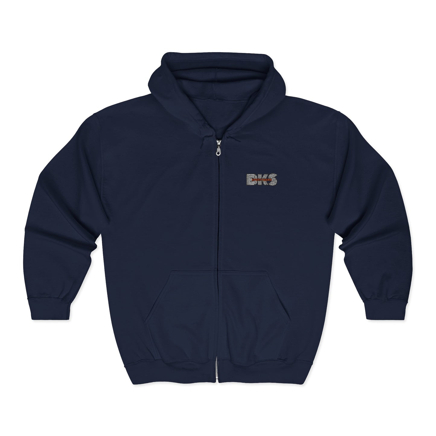 Unisex Full Zip Embroidered Hoodie