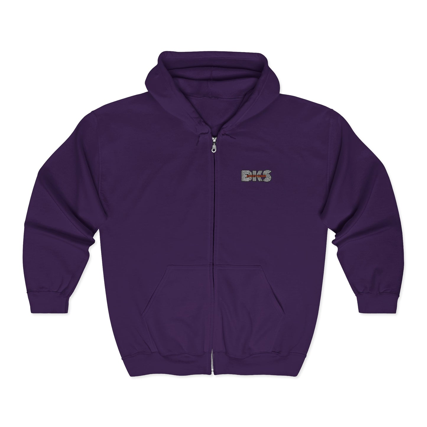 Unisex Full Zip Embroidered Hoodie