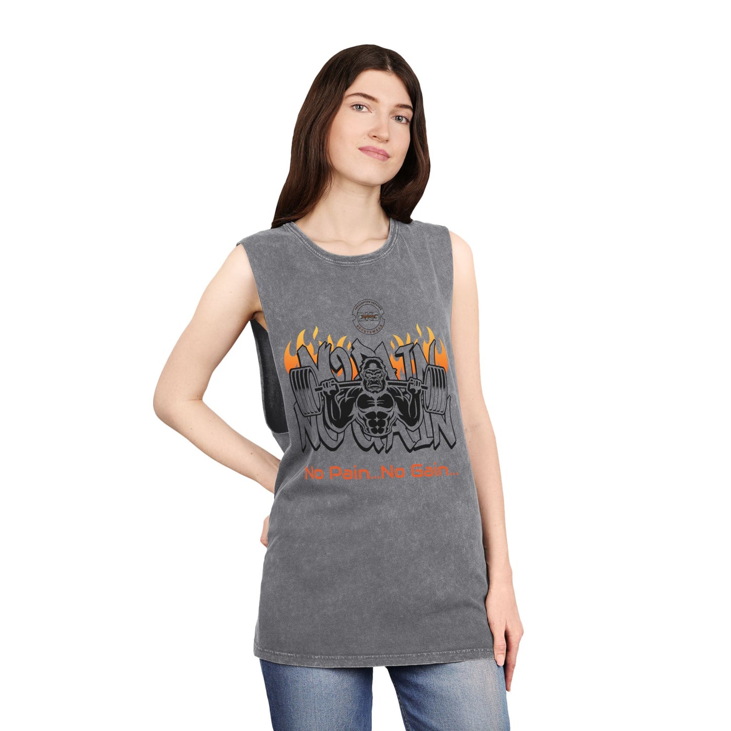 Gorilla Heat Stonewash Tank Top T Shirt colored (TS 1006)