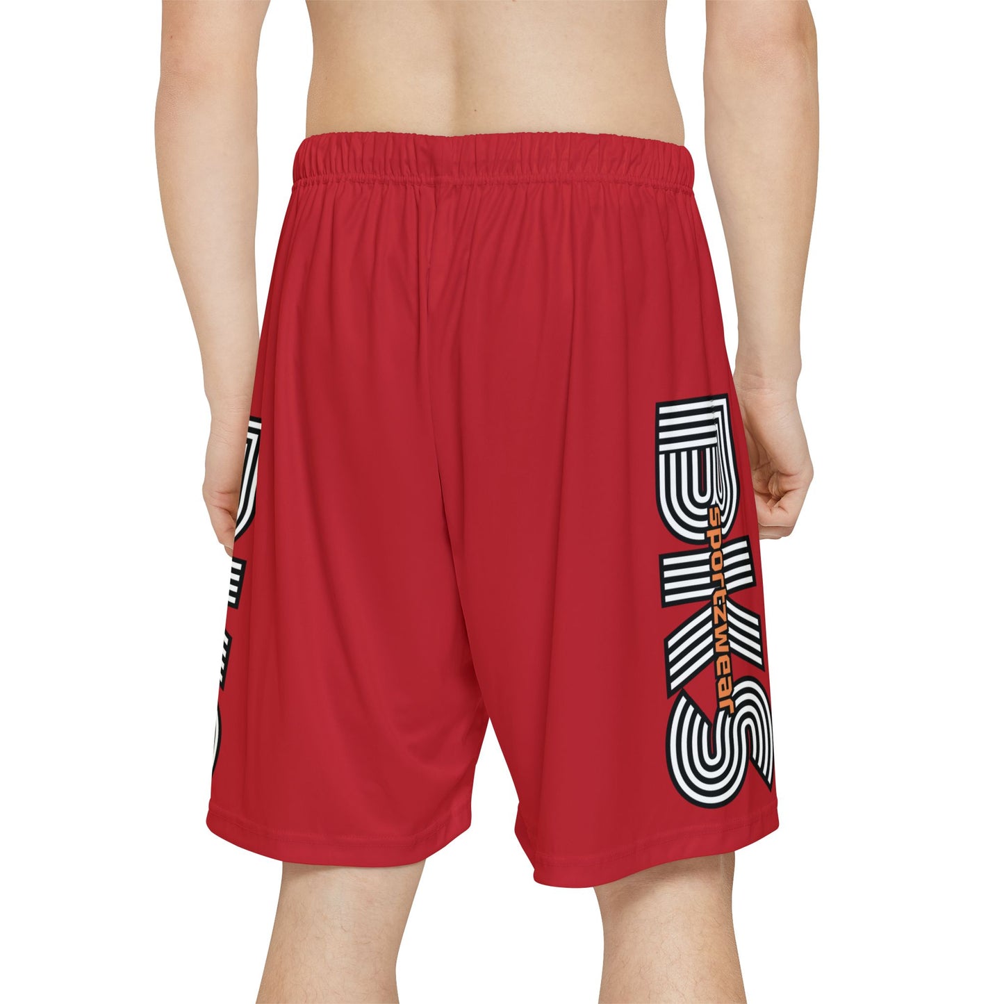 BKS Swirl Men’s Basketball Shorts  Red( SH5003)