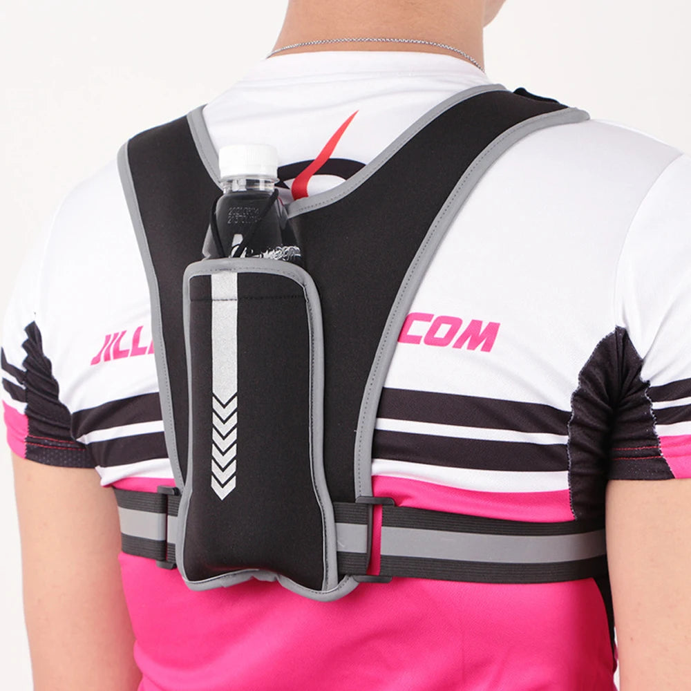 Running Vest Chest Phone Holder Reflective Workout Gear Sport Water Bag Backpack Cycling Trail Hydration Knapsack Water Rucksack