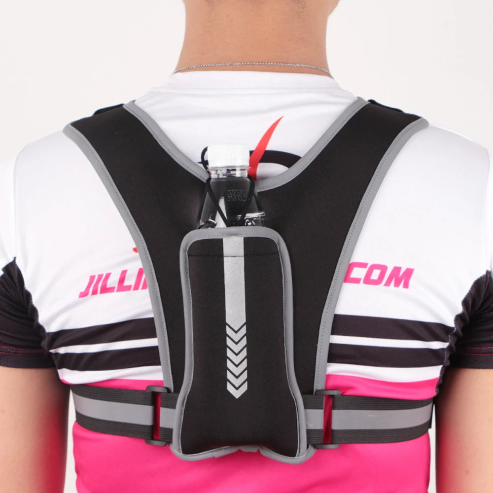 Running Vest Chest Phone Holder Reflective Workout Gear Sport Water Bag Backpack Cycling Trail Hydration Knapsack Water Rucksack