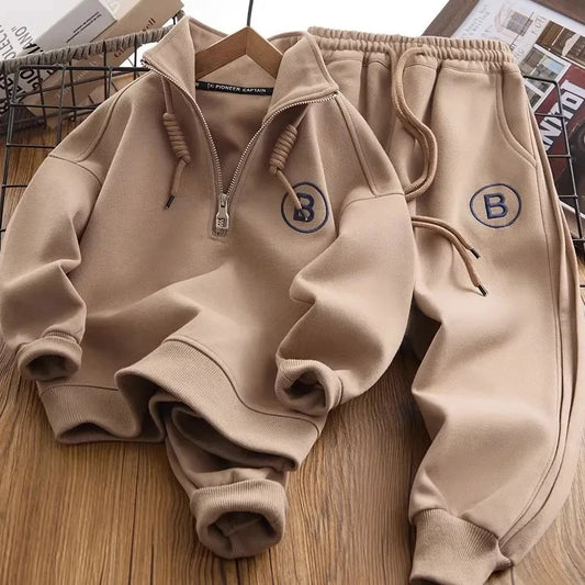 Two Piece Autumn Kids Tracksuit Suit